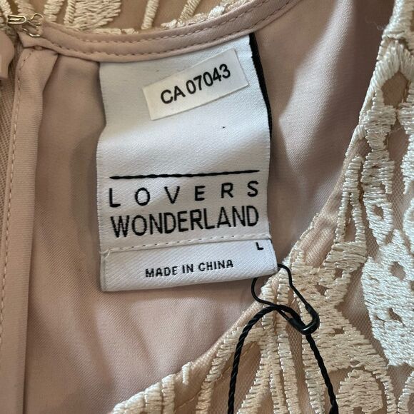Lovers Wonderland Embroidered Dress sz L - Picture 7 of 11